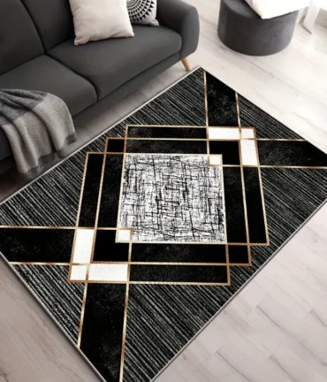 Geometric Shape Bedroom Living Room Indoor Furry Carpet