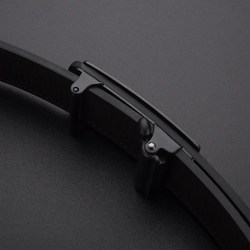 Men's Belt with Automatic Alloy Buckle Waistband