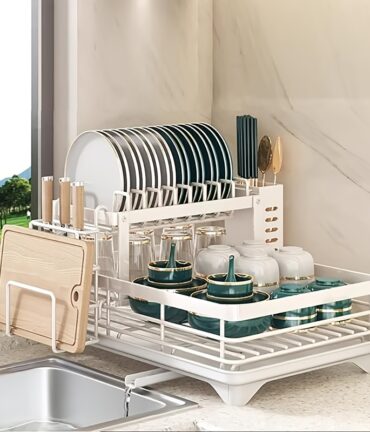 Double-layer Carbon Steel Large Dish Rack