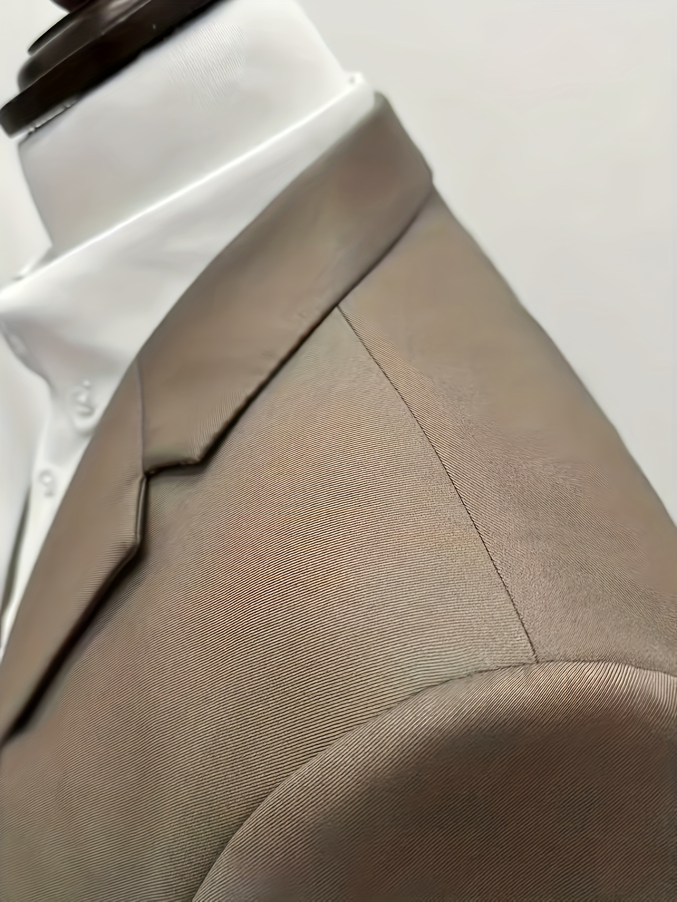 Men's Beige Business Casual Jacket Collar Blazer