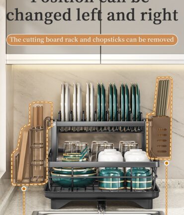 Double-layer Carbon Steel Large Dish Rack