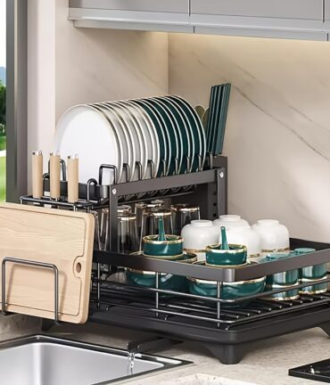 Double-layer Carbon Steel Large Dish Rack