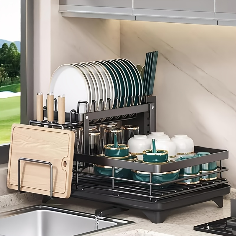 Double-layer Carbon Steel Large Dish Rack