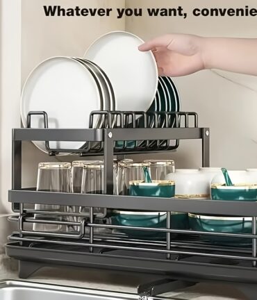 Double-layer Carbon Steel Large Dish Rack