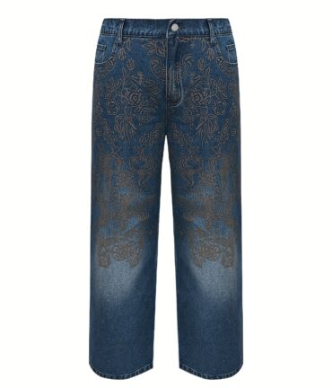 Retro Casual Pants Wide-leg Pockets