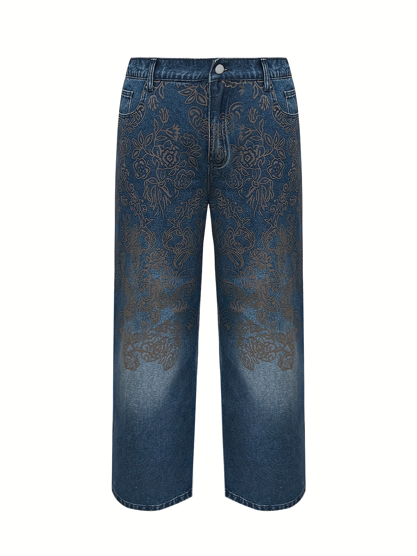 Retro Casual Pants Wide-leg Pockets