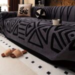 1pc new bohemian style sofa protector, vintage interlaced comfortable sofa blanket, suitable for pets, anti slip protection, luxury thick velvet sofa cover, machine washable soft plush furniture decoration, applicable to armchairs, double sofas, three seaters, four seater, combination sofa