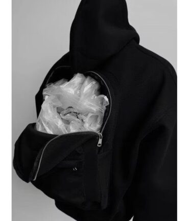 schoolbag and hooded coat trend