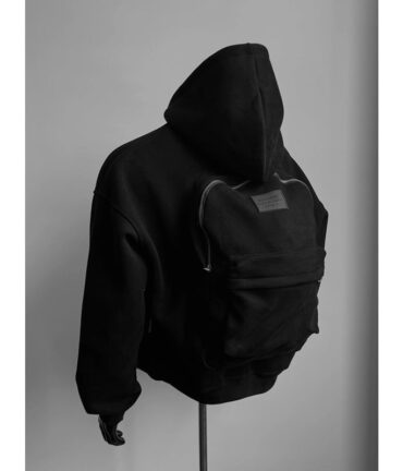 schoolbag and hooded coat trend