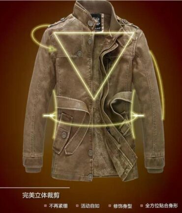 Motorcycle Jacket PU Leather Jacket Thickened