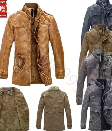 Motorcycle Jacket PU Leather Jacket Thickened