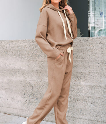 Pullover Hoodie Pants Corduroy Suit