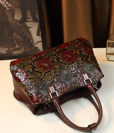 Vintage Flower Decor Handbag