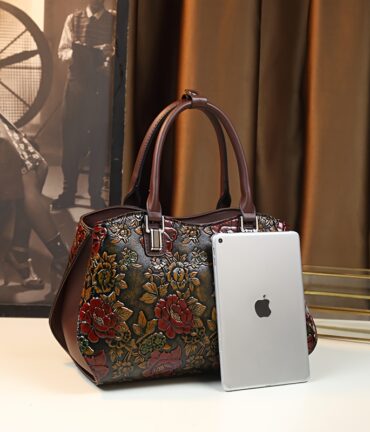 Vintage Flower Decor Handbag