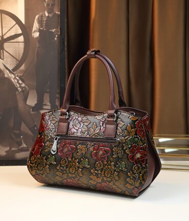 Vintage Flower Decor Handbag