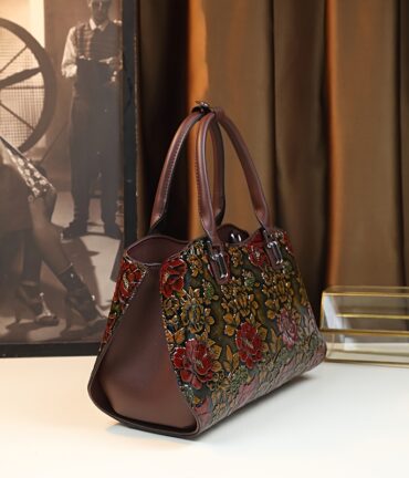 Vintage Flower Decor Handbag