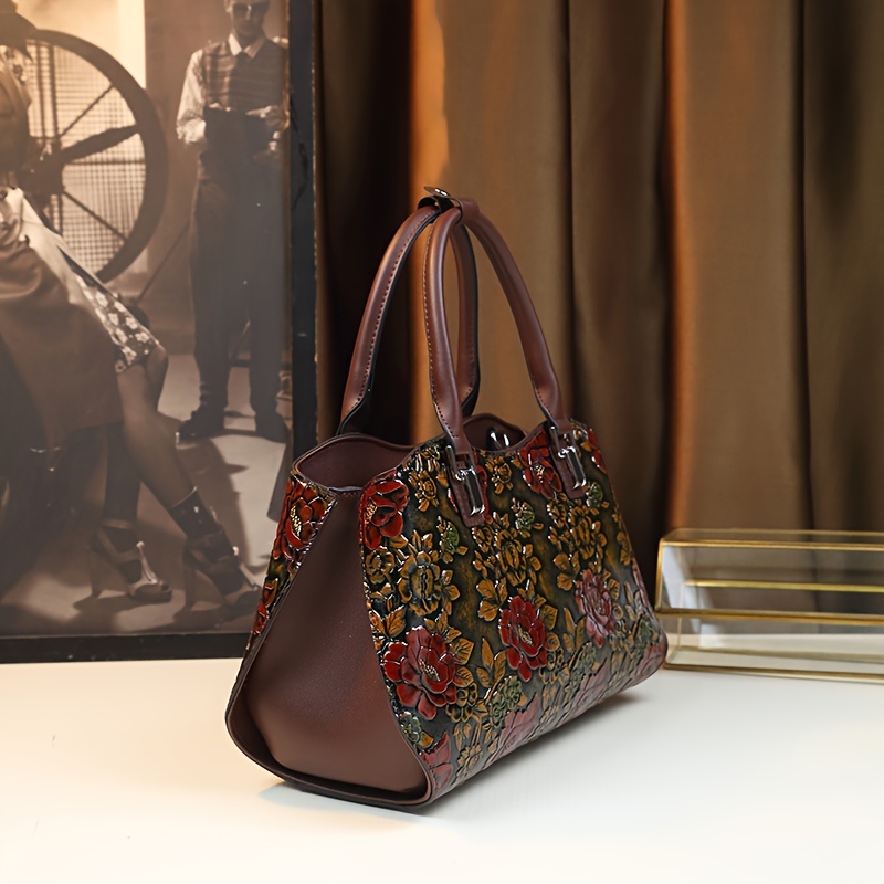 Vintage Flower Decor Handbag