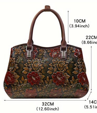Vintage Flower Decor Handbag