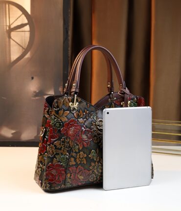 Floral Handbag Tote Elegant Mom Purse