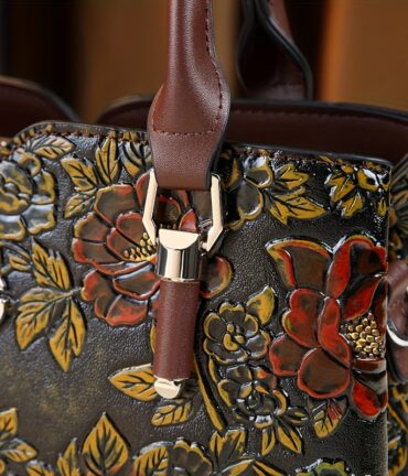 floral handbag vintage pu purse