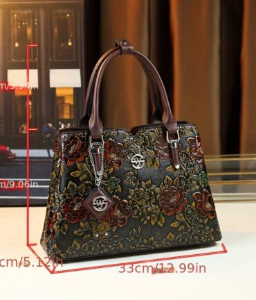 floral handbag vintage pu purse