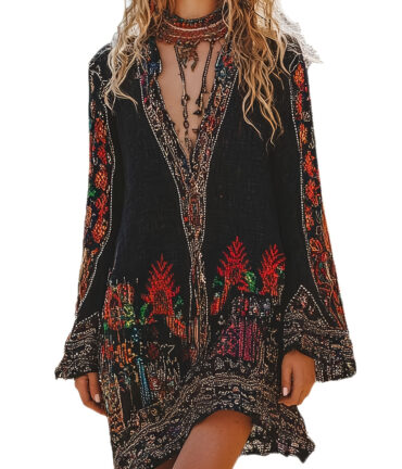 Cowboy Dress with Fringe & Tassel Hem